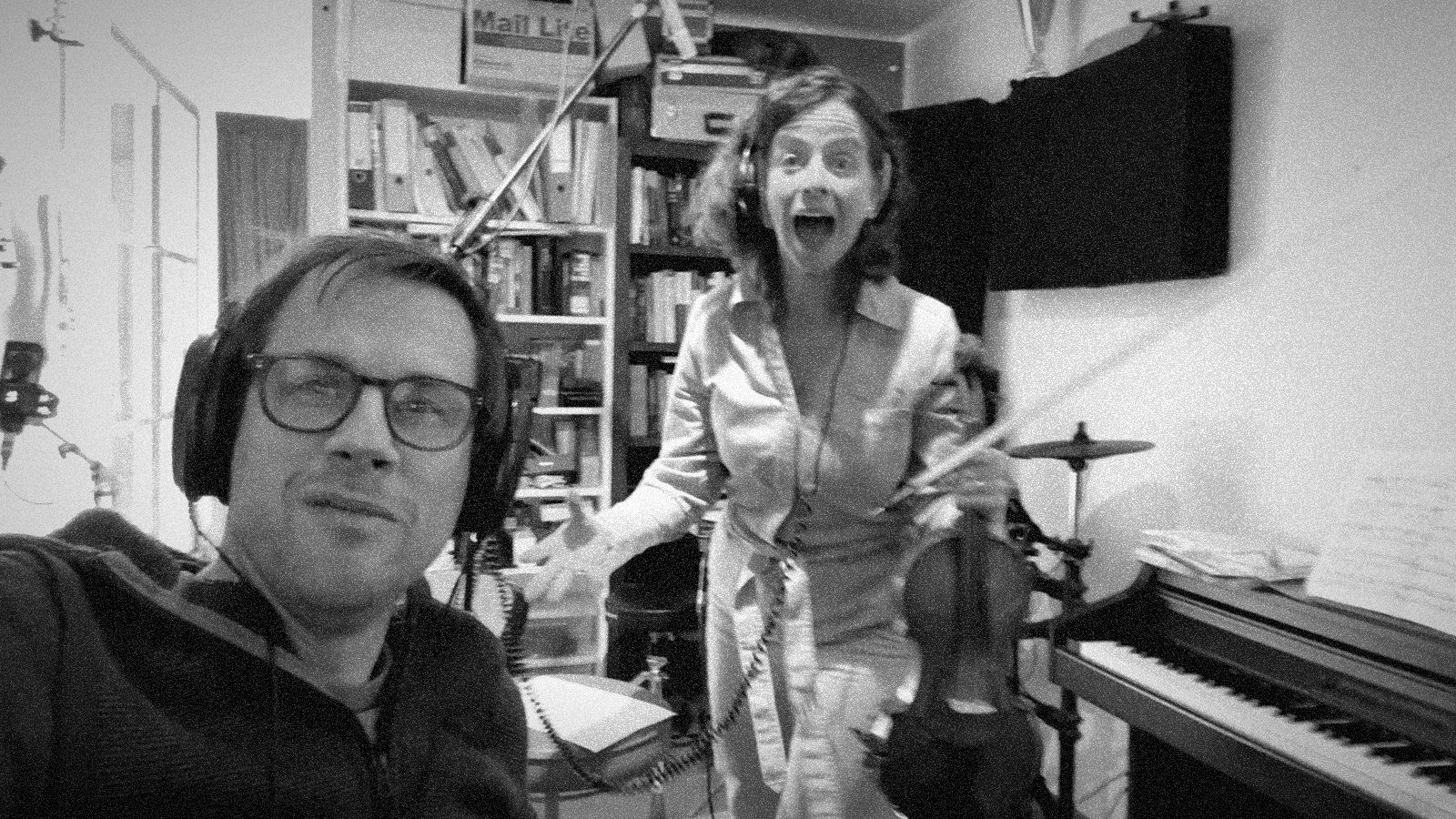 Ton and Alies in the home studio